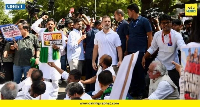 Rahul Gandhi : राहुल-प्रियांका गांधींचं EC विरोधात रणशिंग; ज्ञानेश कुमारांच्या राजीनाम्याची मागणी, INDIA ब्लॉकचा मार्च रोखला