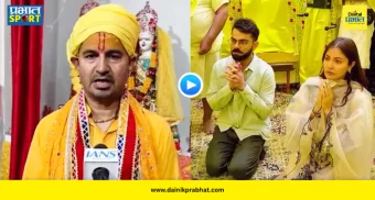 Virat Vrindavan Controversy : "महाराजांचा टीआरपी वाढवण्यासाठी विराटचा वापर!"; ५ कोटींच्या डीलचा दावा करत वृंदावनमध्ये मोठा वाद; पाहा VIDEO