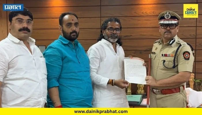 Wagholi News : वाघोली मधील वाहतूक कोंडी दूर करा; संपत गाडे यांचे निवेदन; पोलीस आयुक्तांकडे मागणी