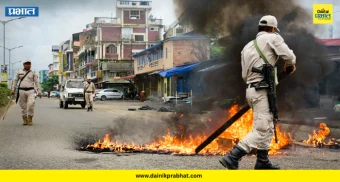 Manipur : मणिपूरमध्ये कुकी समाजाची १५ घरे जाळली; गावकऱ्यांनी घेतला जंगलात आश्रय