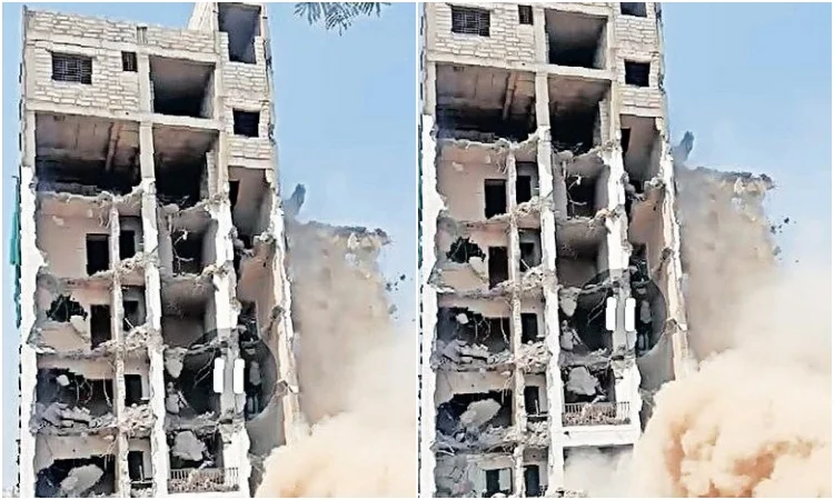 Kharadi: खराडीतील सहामजली इमारत केली जमिनदोस्त; महापालिकेची कारवाई