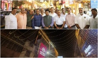 Pune : लक्ष्मी रस्ता  व कुमठेकर रस्त्यावर विद्युत रोषणाईचे पुणे महानगरपालिकेचे आयुक्त नवल किशोर राम यांच्याहस्ते उद्घाटन