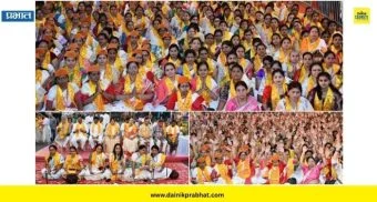 Navratri Festival : पुण्यात श्रीसूक्त पठणाने दुमदुमला महालक्ष्मी मंदिर परिसर; शेकडो भाविकांचा उत्स्फूर्त सहभाग