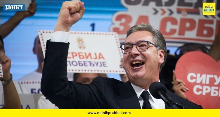 Aleksandar Vucic : सर्बियात सत्तेला विद्यार्थ्यांचे आव्हान! वुकिक यांची प्रतिष्ठा पणाला ; संसदीय निवडणुकीसाठी मतदान सुरू