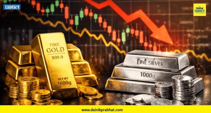 Silver Price Crash: अचानक चांदीचे भाव ‘एवढ्या’ रुपयांनी घसरले ; सोन्याचे भावही खाली