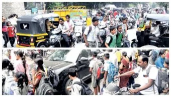 Pimpri school : शाळांसमोर विद्यार्थ्यांचा रोज जीव मुठीत; भरधाव वाहतुकीचा धोका
