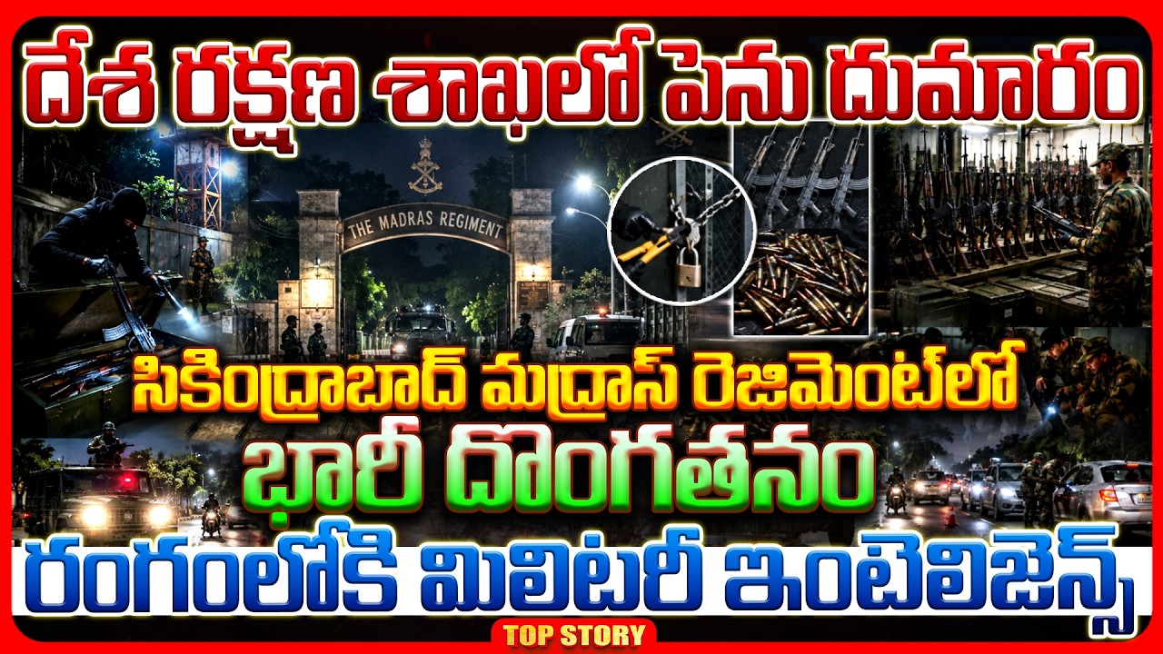 Top story: దేశ రక్షణ శాఖలో పెను దుమారం.. సికింద్రాబాద్ మద్రాస్ రెజిమెంట్‌లో భారీ దొంగతనం.. రంగంలోకి మిలిటరీ ఇంటెలిజెన్స్..!