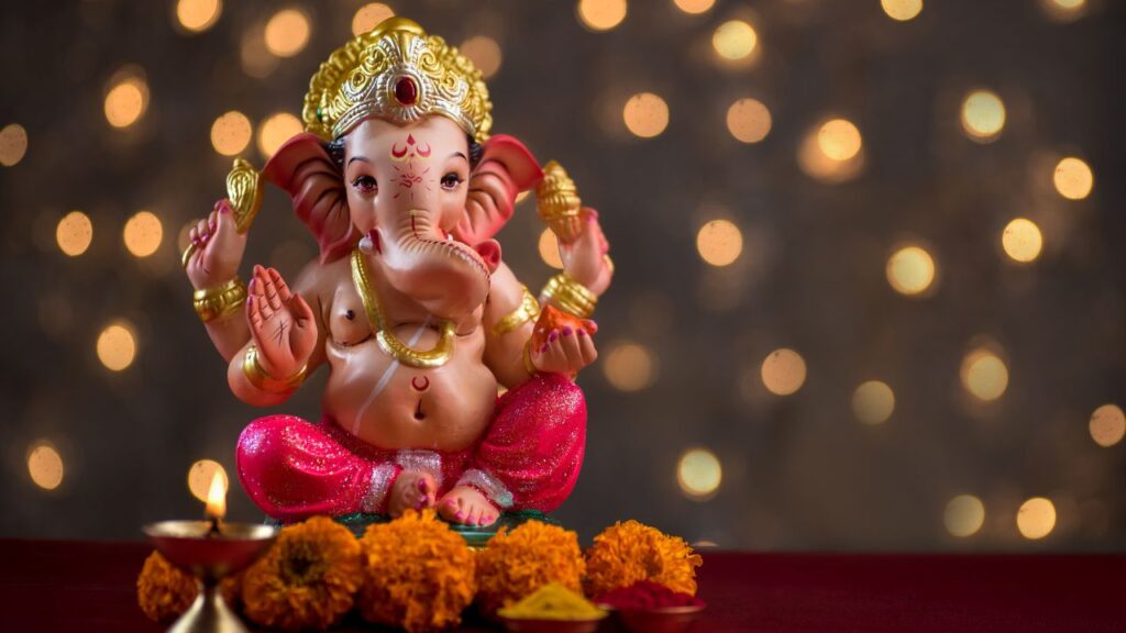 गणेश स्थापना से पहले पूजा स्थल को गंगाजल से स्वच्छ करें. चौकी पर लाल या पीले रंग का वस्त्र बिछाएं और आसपास के स्थान को साफ-सुथरा बनाएं, जिससे पूजा का वातावरण पवित्र और सकारात्मक बना रहे. गणेश स्थापना से पहले पूजा स्थल को गंगाजल से स्वच्छ करें. चौकी पर लाल या पीले रंग का वस्त्र बिछाएं और आसपास के स्थान को साफ-सुथरा बनाएं, जिससे पूजा का वातावरण पवित्र और सकारात्मक बना रहे.