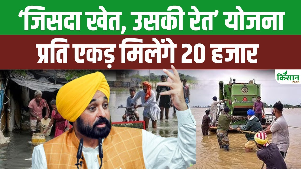 बाढ़ पीड़ितों के लिए पंजाब सरकार का बड़ा ऐलान, ‘जिसका खेत, उसकी रेत’ योजना के तहत 20 हजार का मुआवजा