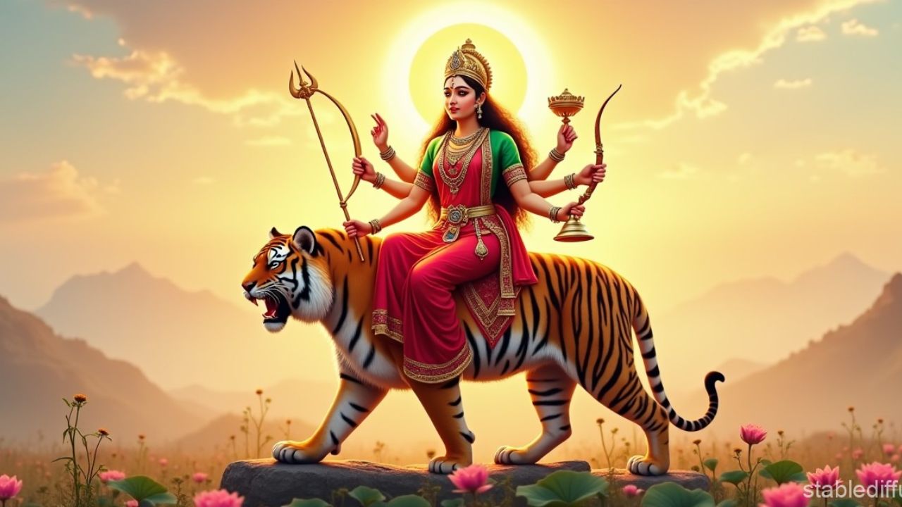 Shardiya Navratri: महिषासुर को खतम करने जब मां ने लिया चंद्रघंटा का रूप, जानिए क्या है पूरी कथा और पूजन विधि