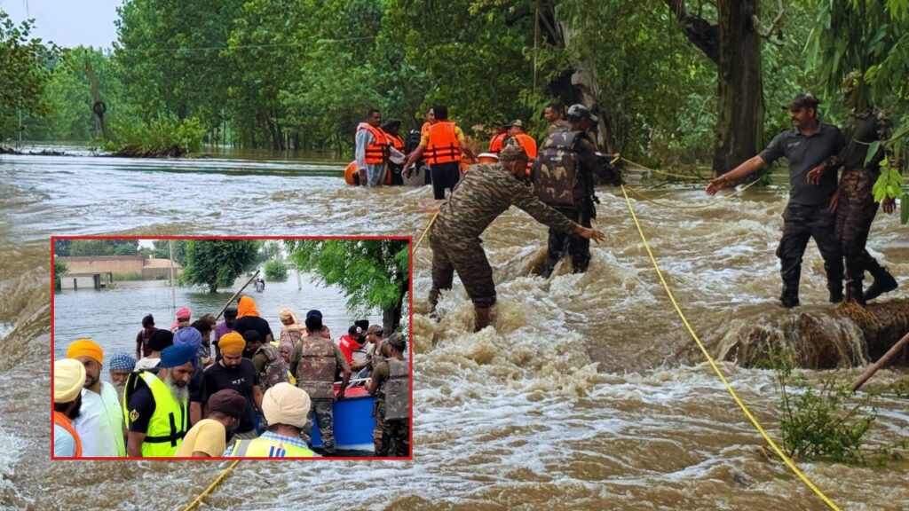 हिमाचल व उत्तर भारत में सामान्य से पांच गुना ज्यादा बारिश हुई, जिससे नदियां उफान पर आ गईं. भाखड़ा और पोंग बांध से छोड़े गए पानी ने निचले इलाकों की तबाही को और बढ़ा दिया. हिमाचल व उत्तर भारत में सामान्य से पांच गुना ज्यादा बारिश हुई, जिससे नदियां उफान पर आ गईं. भाखड़ा और पोंग बांध से छोड़े गए पानी ने निचले इलाकों की तबाही को और बढ़ा दिया.