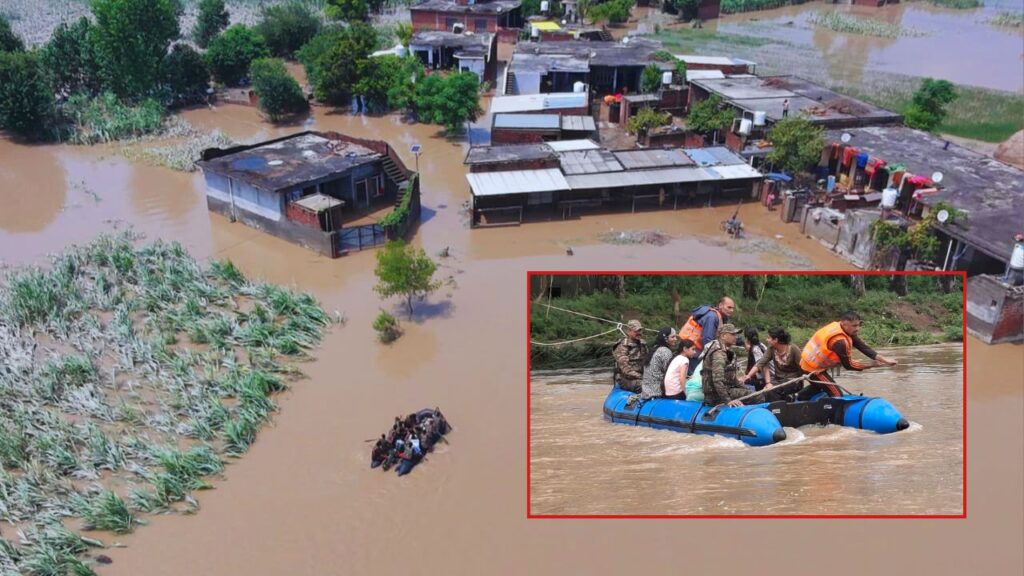 करीब 61,000 हेक्टेयर से अधिक कृषि भूमि डूब गई है. धान, गन्ना, कपास और मक्के की फसलें जलमग्न होकर पूरी तरह बर्बाद हो गई हैं. इससे किसानों की मेहनत और पंजाब की कृषि अर्थव्यवस्था को भारी झटका लगा है. करीब 61,000 हेक्टेयर से अधिक कृषि भूमि डूब गई है. धान, गन्ना, कपास और मक्के की फसलें जलमग्न होकर पूरी तरह बर्बाद हो गई हैं. इससे किसानों की मेहनत और पंजाब की कृषि अर्थव्यवस्था को भारी झटका लगा है.