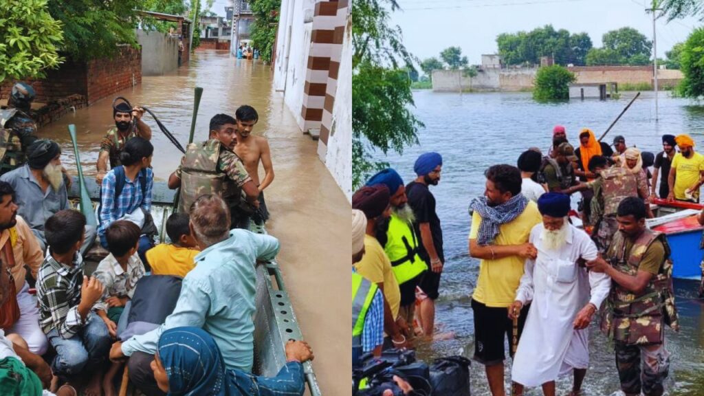 पीएम मोदी ने मुख्यमंत्री से बात कर हालात की जानकारी ली और हर संभव मदद का आश्वासन दिया है. NDRF, SDRF, सेना और BSF की टीमें नावों, हेलीकॉप्टर और ड्रोन की मदद से लगातार लोगों को सुरक्षित स्थानों पर पहुंचा रही हैं. राहत शिविर बनाए गए हैं, लेकिन वहां भीड़ और बीमारियों का खतरा बढ़ रहा है. पीएम मोदी ने मुख्यमंत्री से बात कर हालात की जानकारी ली और हर संभव मदद का आश्वासन दिया है. NDRF, SDRF, सेना और BSF की टीमें नावों, हेलीकॉप्टर और ड्रोन की मदद से लगातार लोगों को सुरक्षित स्थानों पर पहुंचा रही हैं. राहत शिविर बनाए गए हैं, लेकिन वहां भीड़ और बीमारियों का खतरा बढ़ रहा है.