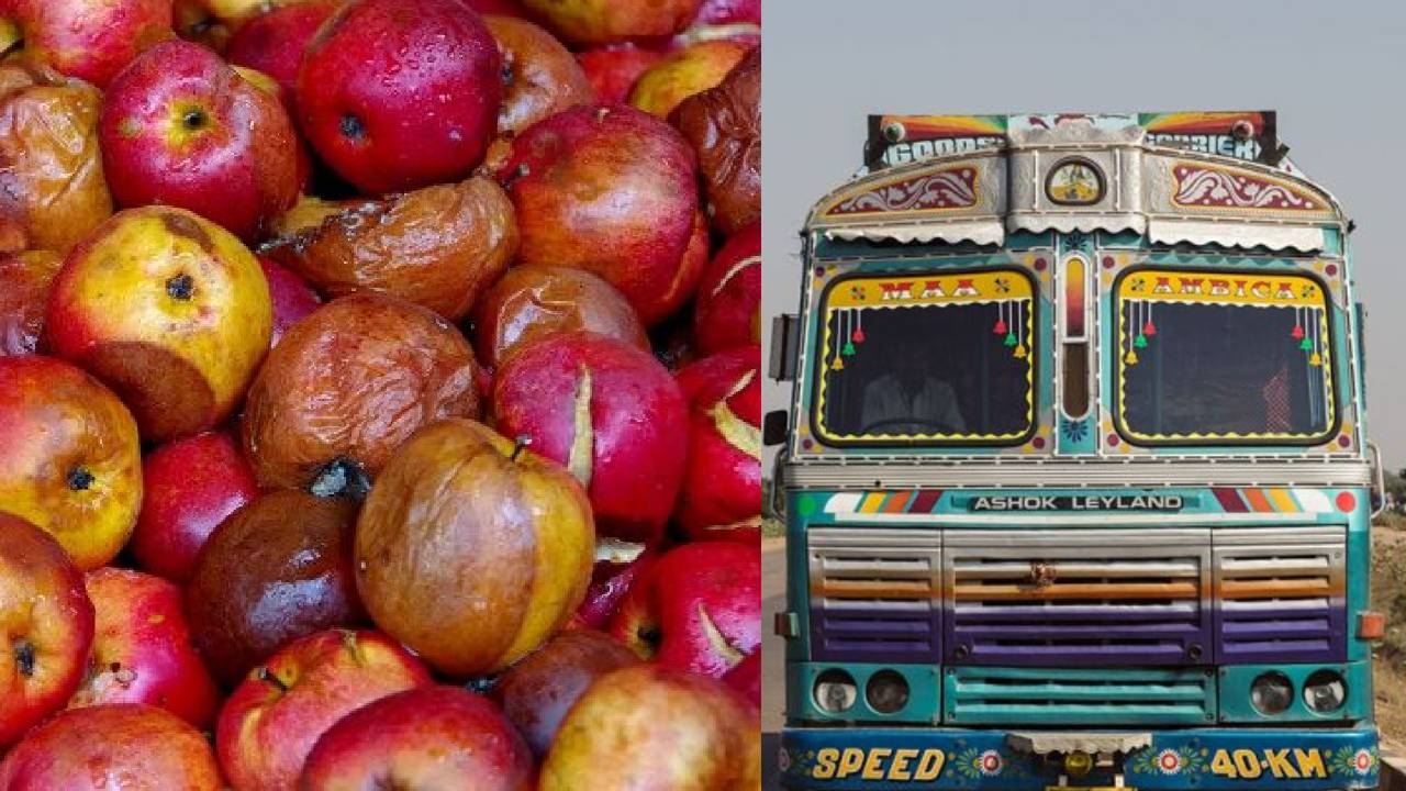 सात दिन से बंद जम्मू-श्रीनगर हाईवे पर फंसे 800 ट्रक, करोड़ों के सेब और नाशपाती खराब