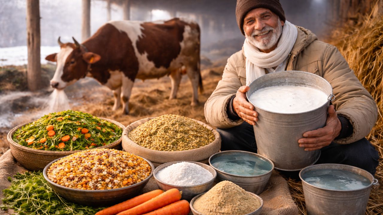 ठंड में भी बाल्टी भर-भरकर मिलेगा दूध! बस पशुओं की डाइट में करें ये छोटे बदलाव