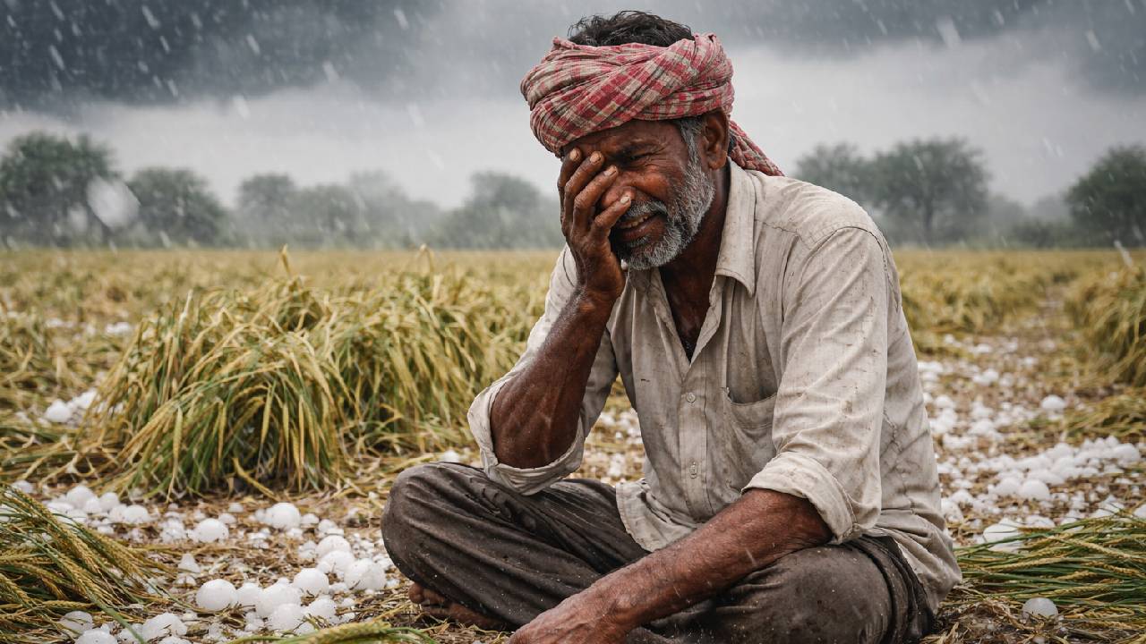 ओलों की मार से टूटे मध्यप्रदेश के किसान, सरकार ने नुकसान का सर्वे और मुआवजे का किया ऐलान