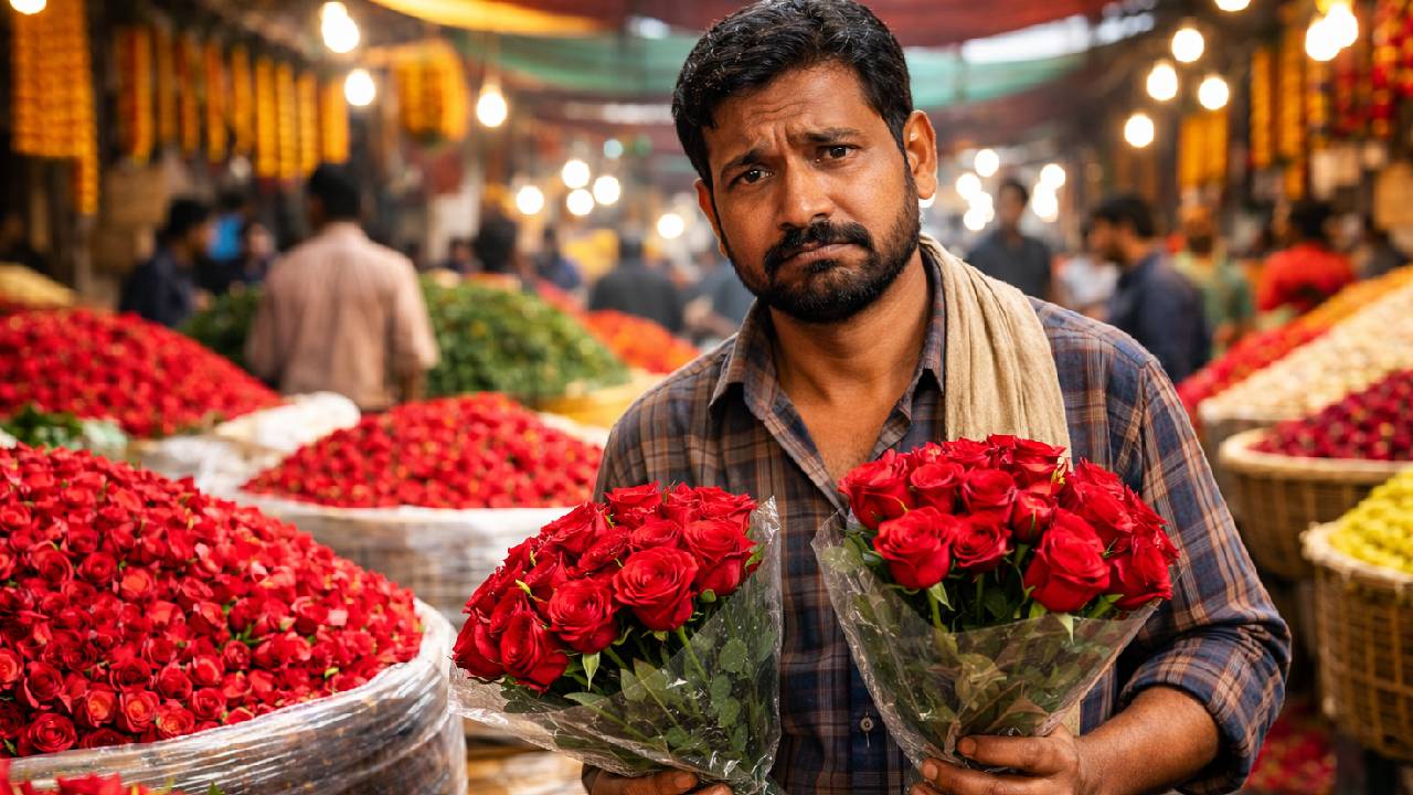 प्यार के इजहार पर महंगाई की मार, वैलेंटाइन वीक में गुलाब के रेट हुए बेकाबू…फूल विक्रेता भी परेशान