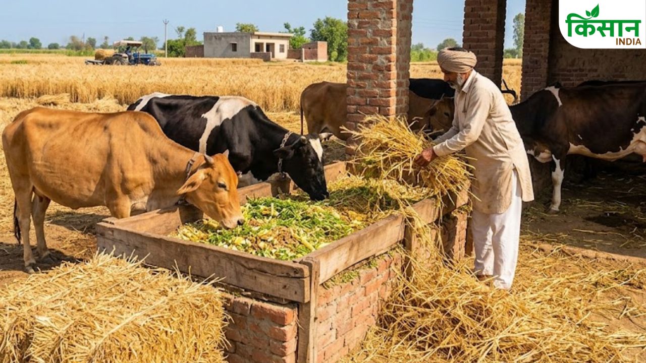 गेहूं कटाई के बाद नया भूसा ऐसे खिलाएं, पशु रहेंगे टनाटन और पेट की बीमारी से मिलेगा बचाव