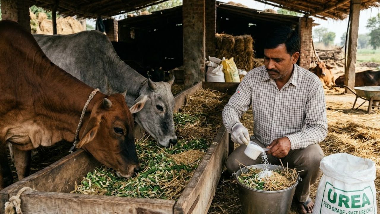 पशुओं को यूरिया मिला चारा खिलाना कितना सही? जानिए पशुपालन विभाग ने क्या कहा