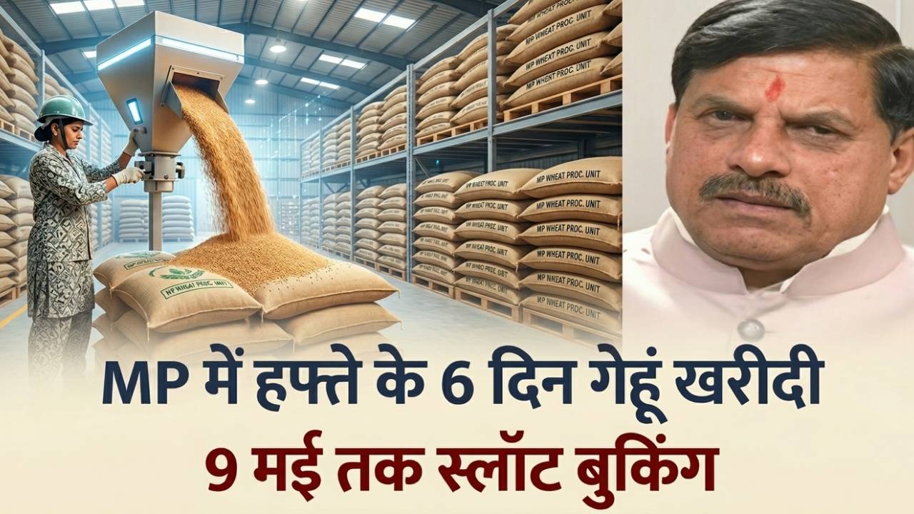 किसानों के लिए खुशखबरी: MP में अब 6 दिन होगी गेहूं खरीदी, स्लॉट बुकिंग बढ़ी और मिलेगा ज्यादा मुआवजा
