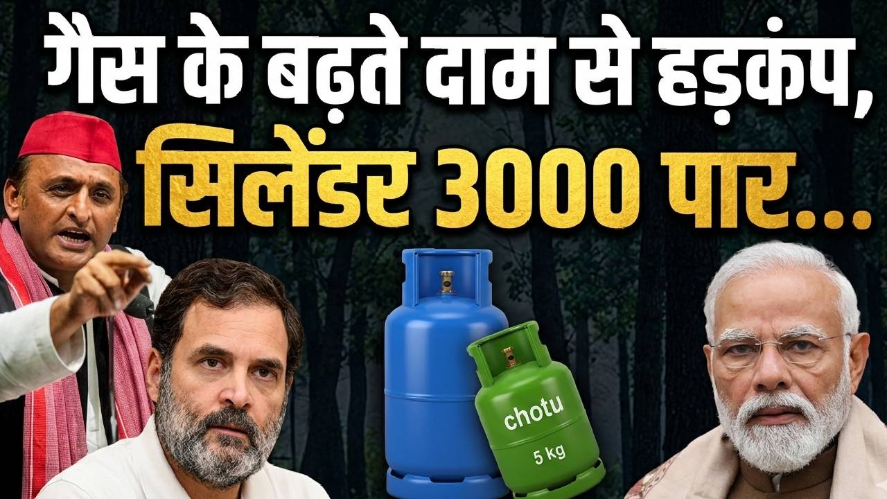 सिलेंडर 3 हजार पार: LPG के बढ़ते दाम पर कांग्रेस-अखिलेश का हमला, जानिए 4 महीने में कितना बढ़ा रेट