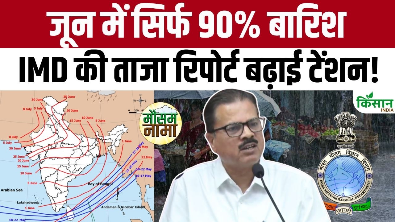 IMD की डराने वाली चेतावनी जून में बारिश कम होगी मॉनसून पर बड़ा खतरा किसानों की बढ़ी चिंता