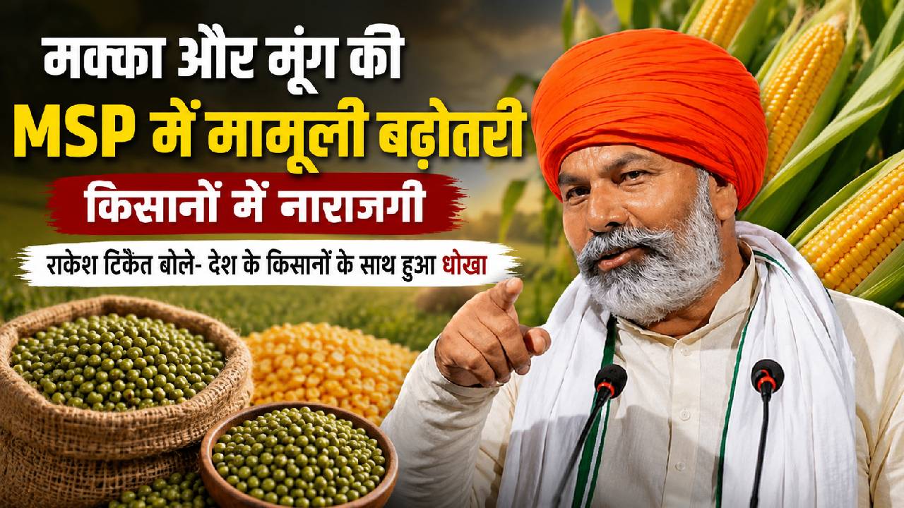 मक्का और मूंग की MSP में मामूली बढ़ोतरी पर भड़के राकेश टिकैत, बोले- किसानों के साथ हुआ अन्याय