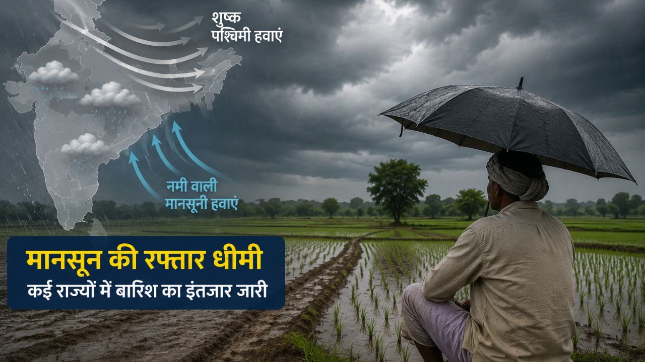 मानसून की रफ्तार पर ब्रेक, उत्तर भारत में बारिश का अब भी इंतजार, IMD ने बताया कब बरसेंगे बादल
