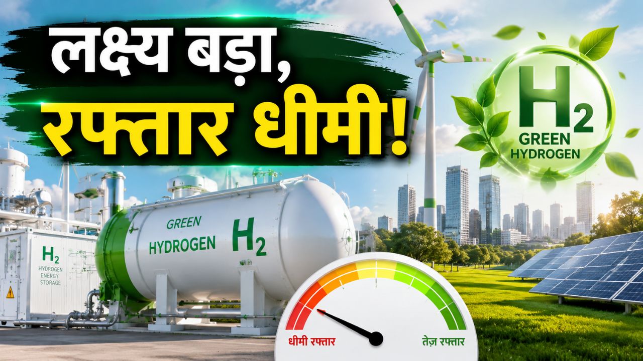 2030 तक 50 लाख टन ग्रीन हाइड्रोजन उत्पादन का लक्ष्य, पर रफ्तार देख बढ़ी सरकार की चिंता
