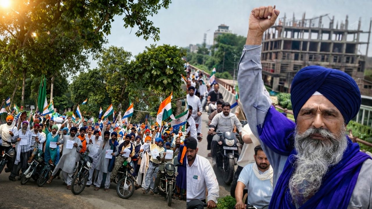 भारत-अमेरिका व्यापार समझौते के खिलाफ किसानों का दिल्ली कूच, किसान घाट पर महापंचायत