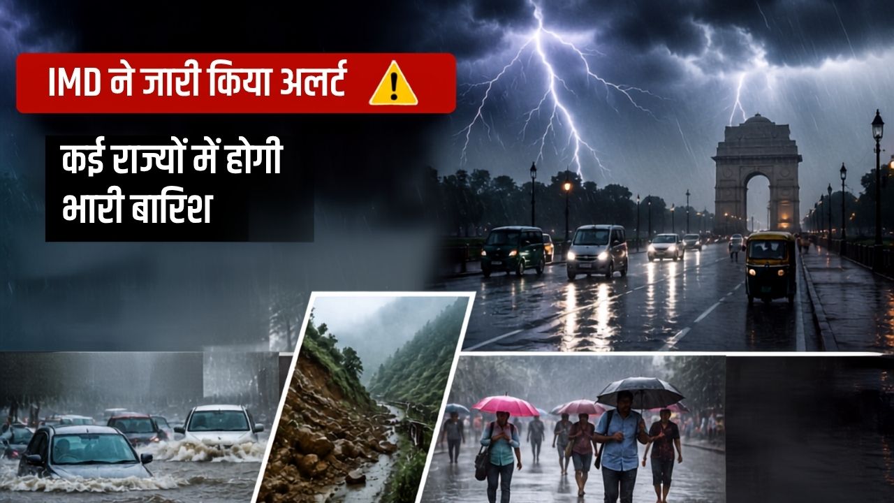 Weather Update: दिल्ली-UP समेत कई राज्यों में झमाझम बारिश का अलर्ट, IMD ने जारी की बड़ी चेतावनी