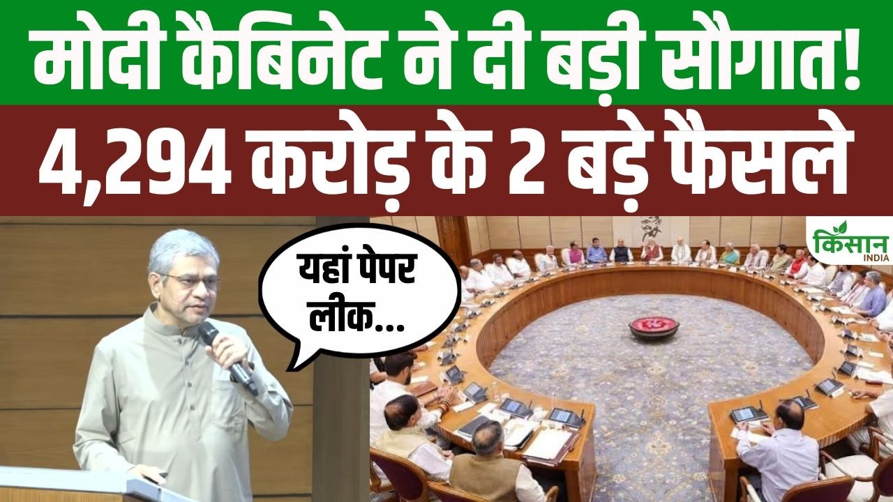 मोदी कैबिनेट का बड़ा धमाका! किसानों के लिए 4,294 करोड़ रुपये की सौगात, NEET पर भी बड़ा फैसला