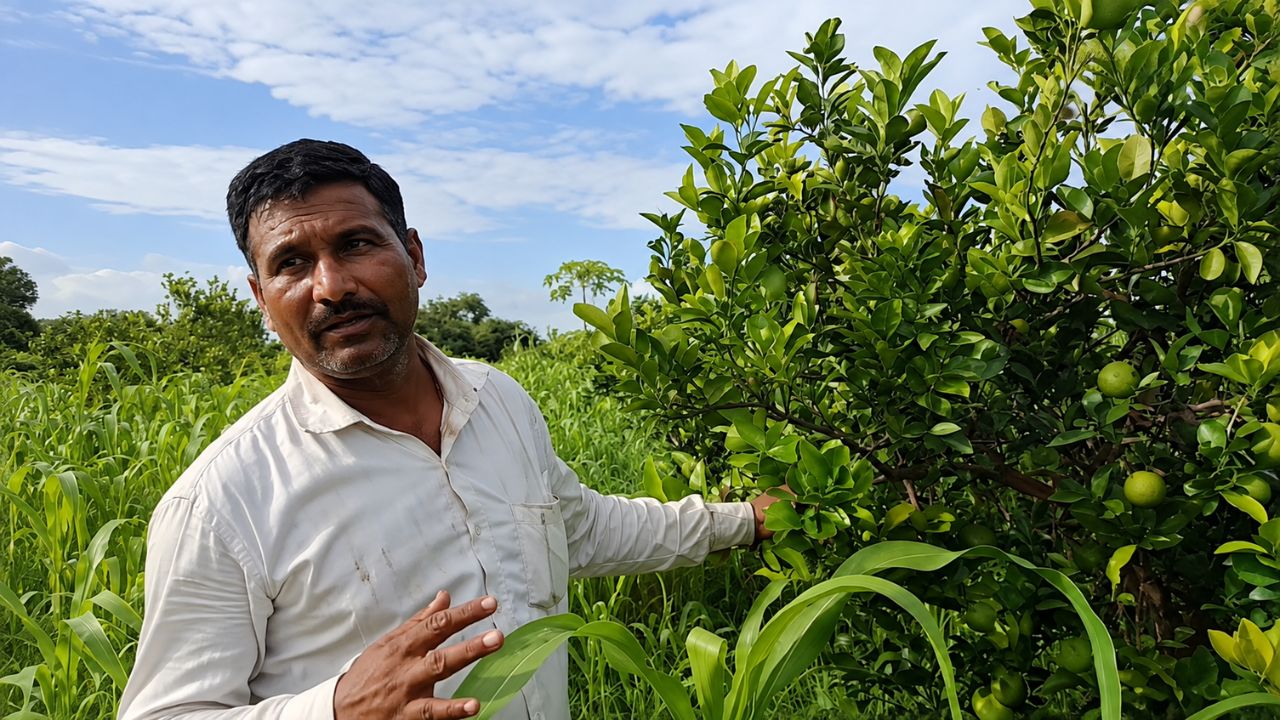 Maharashtra Jalna Sweet Lemon Farmer Santaji Bhoite Achieved Success Even Pest Infestation