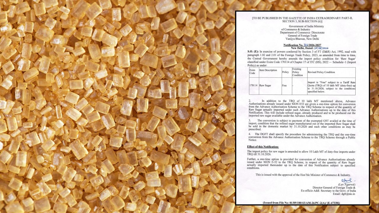 Center Govt Allows Duty Free Raw Sugar Import Of 10 Lakh Tonnes Amid Price Hike