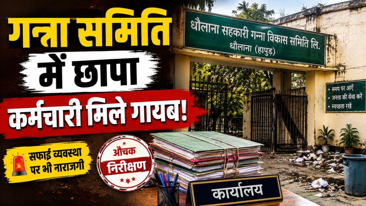 गन्ना समिति में सीडीओ का औचक निरीक्षण, कई कर्मचारी मिले गायब, सफाई व्यवस्था पर भी नाराजगी