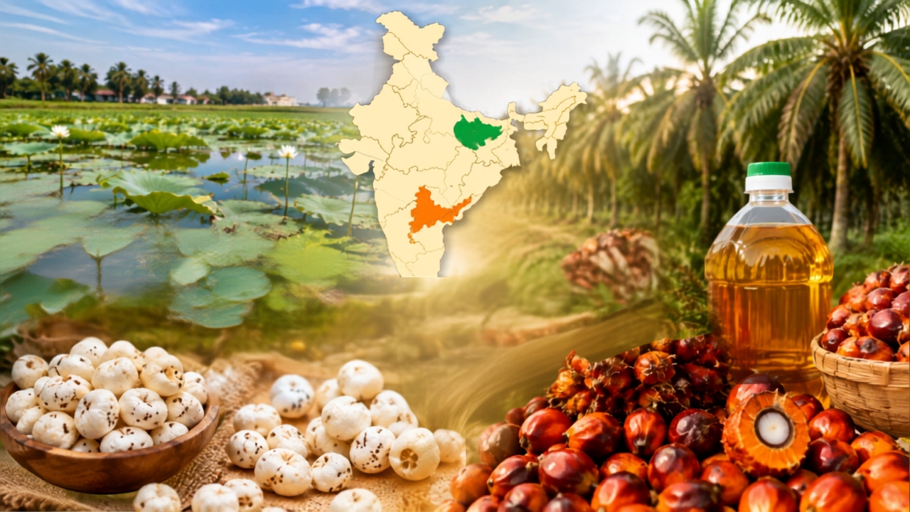 Bihar Telangana Agriculture Agreement Makhana To Oil Palm Farmers Benefit