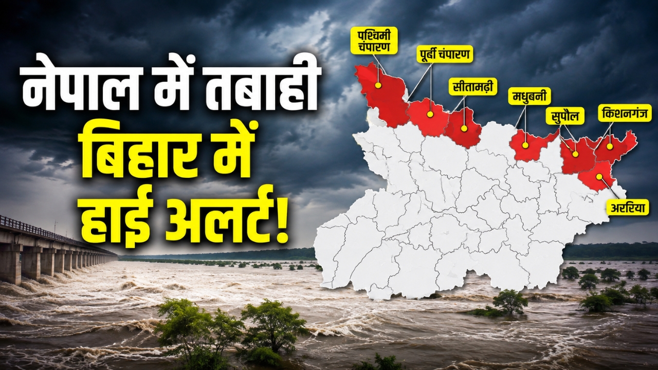 Nepal Flood Bihar High Alert Crop Damage Gandak Kosi River