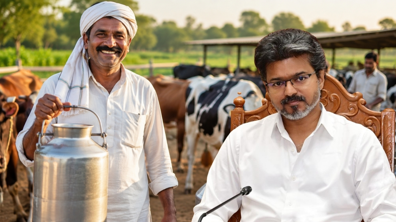 Tamil Nadu Cm Vijay Aavin Milk Procurement Price Hike Dairy Farmers 44 Rupees