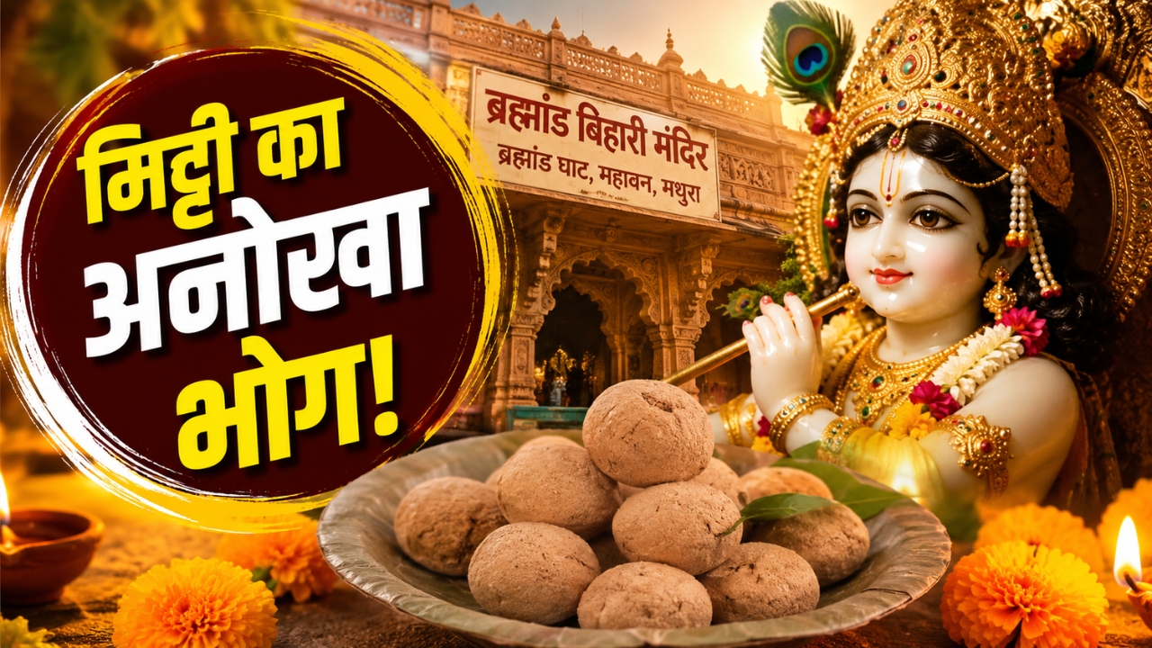 Krishna Janmashtami Brahmand Ghat Mud Peda Brahmand Bihari Temple Mathura