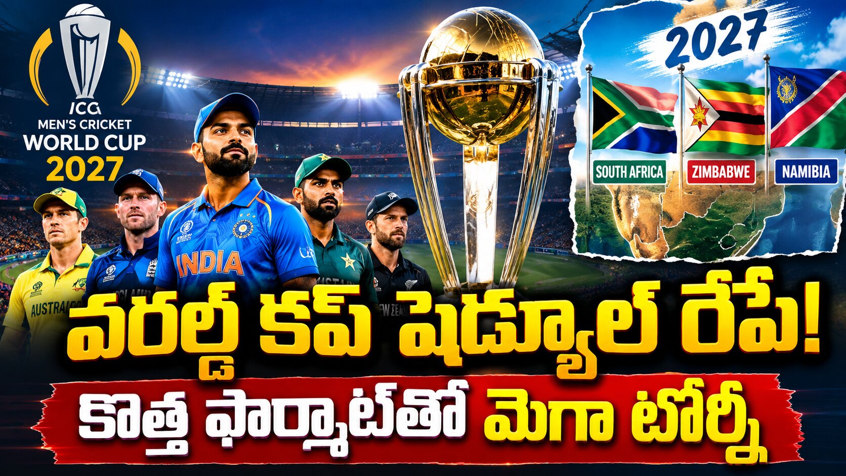 క్రికెట్ ఫ్యాన్స్ కి బిగ్ ట్రీట్..మరికొన్నిగంటల్లోనే.. వరల్డ్ కప్ షెడ్యూల్ ఈసారి కొత్తగా