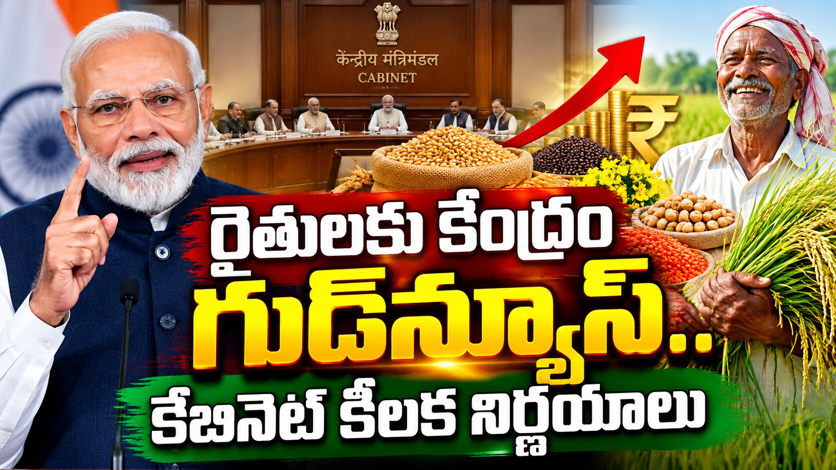 రైతులకు కేంద్రం గుడ్‌న్యూస్..కేబినెట్ నిర్ణయాలు
