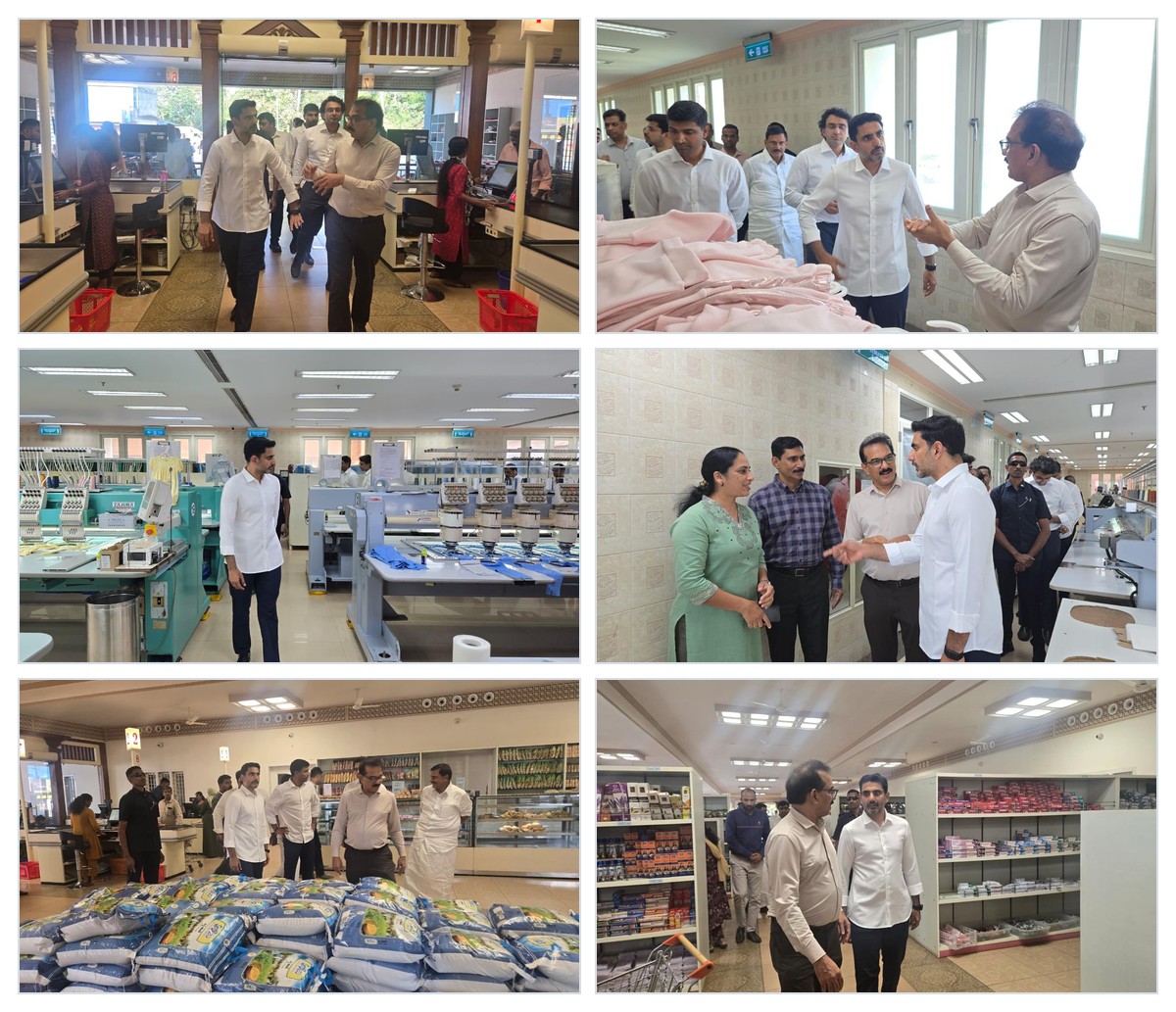 Nara Lokesh visits garment manufacturing unit